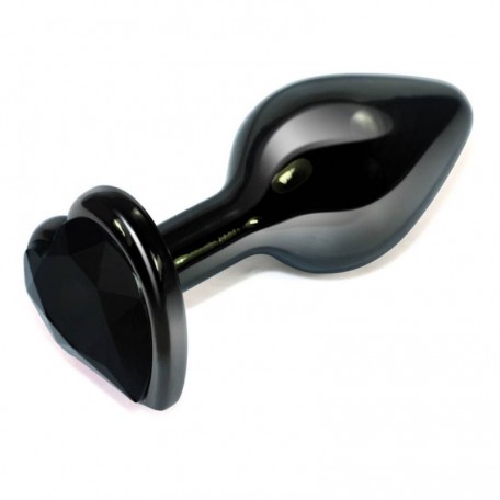 Анальний затор Rosebud Heart Metal Plug
