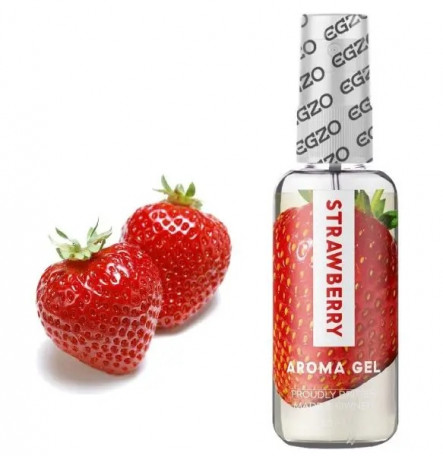 Оральний гель-лубрікант з полуницею EGZO Aroma gel - Strawberry, 50 мл (LE-AR05)
