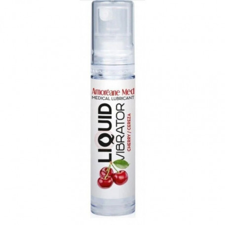 Жидкий вибратор Amoreane Med liquid vibrator cherry - Вишня, 10 мл (PS60124)