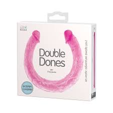 Двоконечний фалоімітатор Double Dones, рожевий