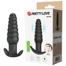 Анальний вібратор чорний Lybaile Pretty Love Aeolis Vibrating Anal Plug