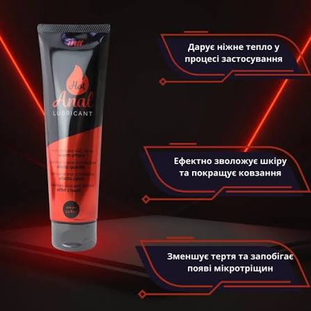 Розігрівальний анальний гель-лубрикант Intt Hot Anal на водній основі, ефект силіконового