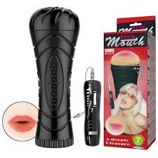 Мастурбатор ротик з вібрацією Baile Pink Mouth