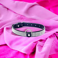 Нашийник Collar with crystals 2 cm gold
