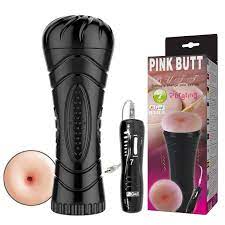 Чоловічий мастурбатор-анус із вібрацією у колбі Baile Pink Butt vibrating