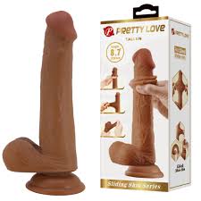 Фалоімітатор з мошонкою PRETTY LOVE TALLEN Sliding Skin Series TPR