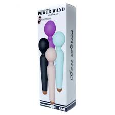 Вібромасажер Rechargeable Power Wand Silicone USB 10 функцій - Purple
