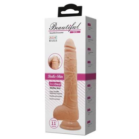 Фалоімітатор на присосці реаліст з мошонкою Baile Beautiful DICK 10.6