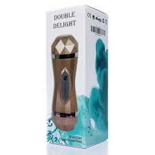 Мастурбатор з двома входами та вібростимуляцією BOSS Vagina Double Delight