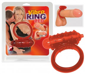 Эрекционное кольцо Vibro Ring Красный силиконовый